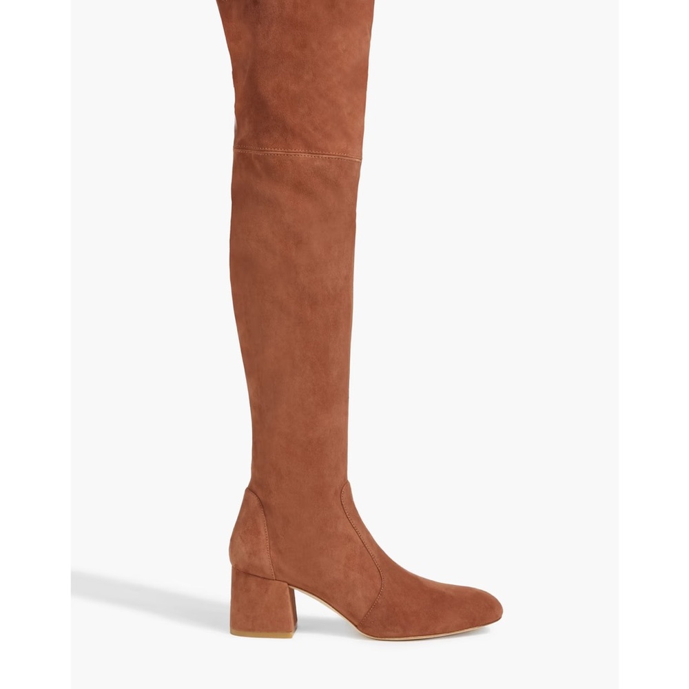 Stuart Weitzman Tan Suede Over the Knee Boots